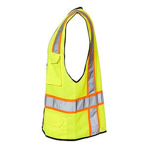 Unisex 6 Pocket Contrast Class 2 Vest - 1580-1581