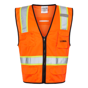 Unisex 6 Pocket Contrast Class 2 Vest - 1580-1581