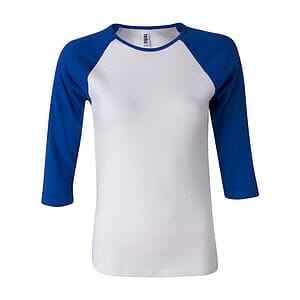 Women’s 1X1 Baby Rib Raglan Three-Quarter Sleeve Tee - 2000