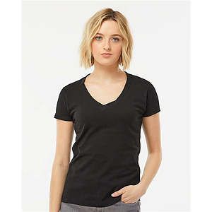 Women's Fine Jersey V-Neck T-Shirt - 214