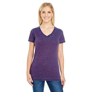 Women's Cross Dye V-Neck T-Shirt - 215B