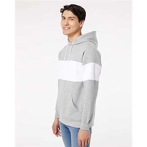 Unisex Classic Fleece Colorblocked Hooded Sweatshirt - 22709