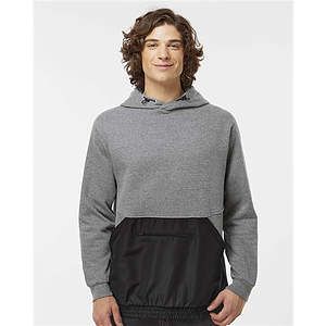Unisex Mixed Media Hooded Sweatshirt - 23112