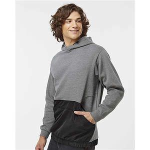 Unisex Mixed Media Hooded Sweatshirt - 23112