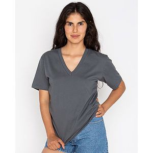 Unisex USA-Made Fine Jersey V-Neck T-Shirt - 24056