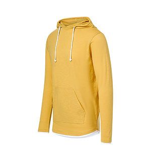 Unisex Miles Slub Hooded Long Sleeve T-Shirt - 24401