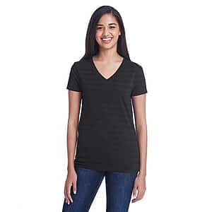 Women's Invisible Stripe V-Neck T-Shirt - 252RV