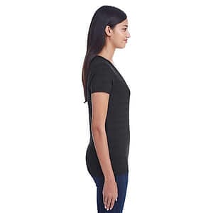 Women's Invisible Stripe V-Neck T-Shirt - 252RV