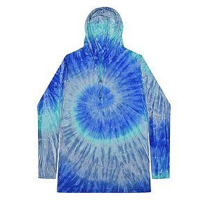 Unisex Tie-Dyed Hooded Long Sleeve T-Shirt - 2777