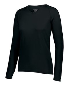 Women's Attain Wicking Long Sleeve V-Neck T-Shirt - 2797
