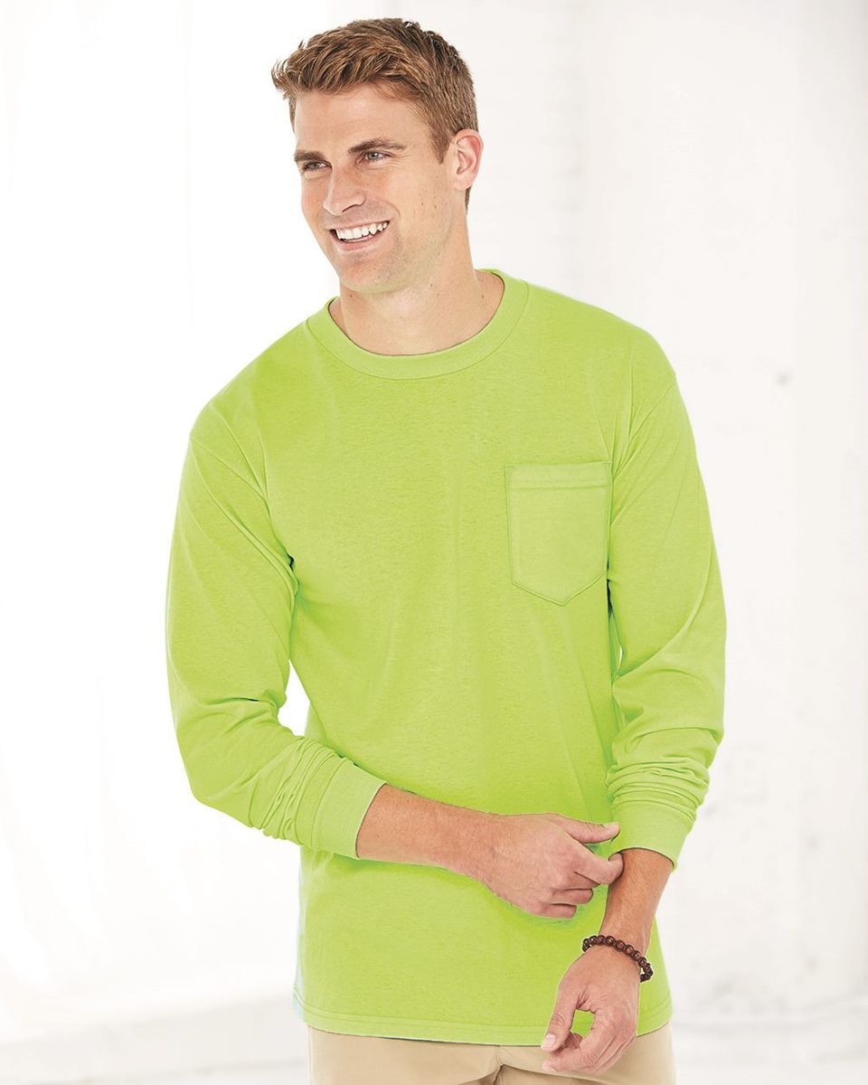 Unisex Union-Made Long Sleeve Pocket T-Shirt - 3055