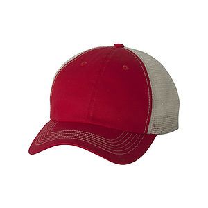 Contrast-Stitch Mesh-Back Cap - 3100