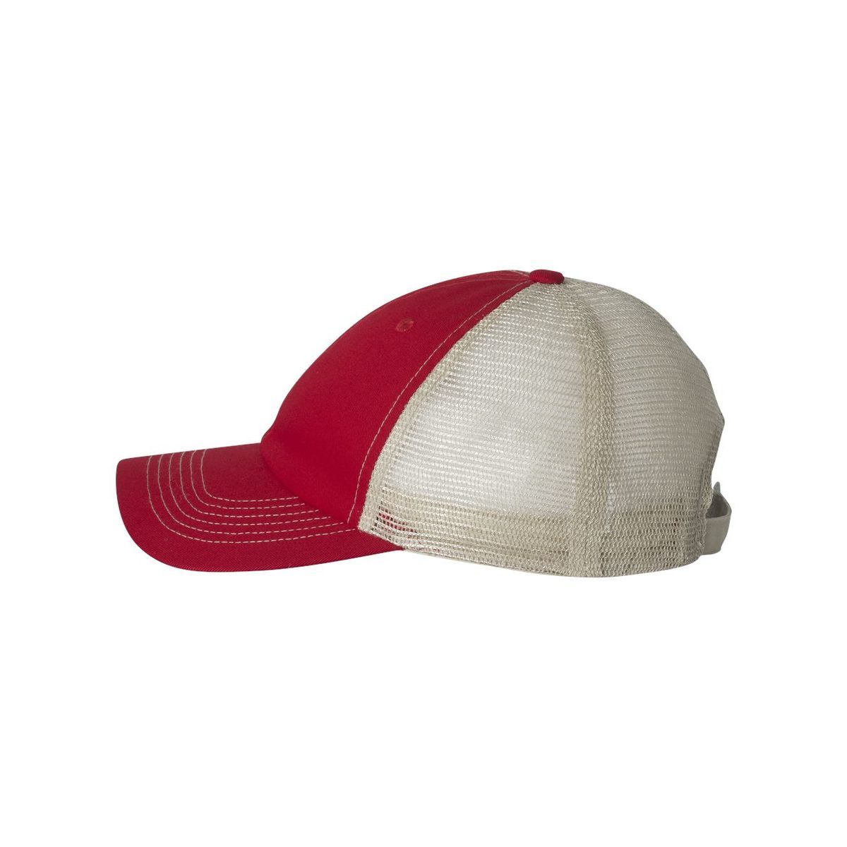 Contrast-Stitch Mesh-Back Cap - 3100