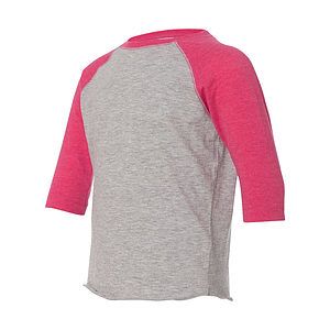 Toddler Baseball Fine Jersey Three-Quarter Sleeve Tee - 3330