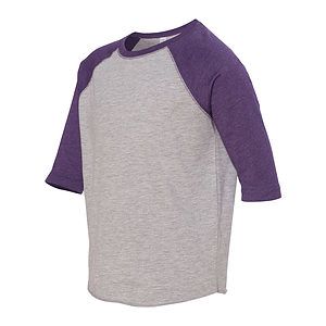 Toddler Baseball Fine Jersey Three-Quarter Sleeve Tee - 3330