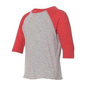 Toddler Baseball Fine Jersey Three-Quarter Sleeve Tee - 3330