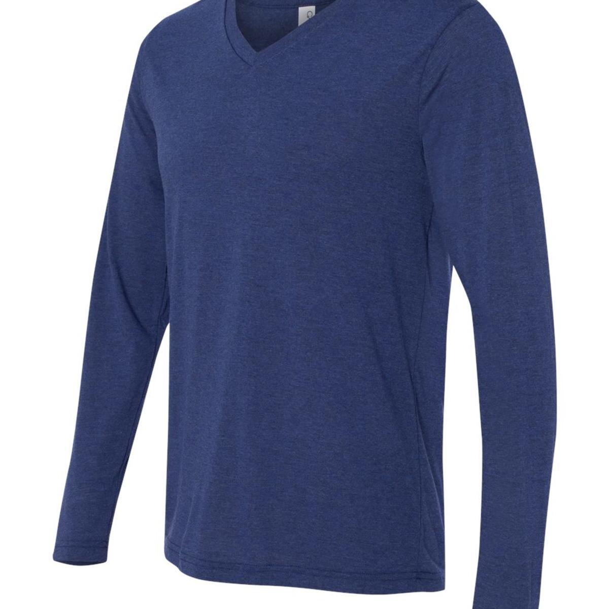Unisex Long Sleeve V-Neck Tee - 3425