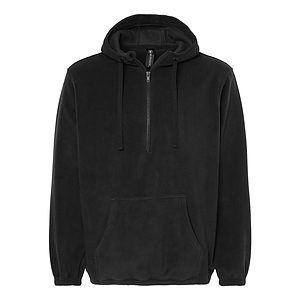 Men's Polar Fleece Quarter-Zip Hooded Pullover - 3600