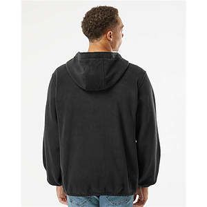 Men's Polar Fleece Quarter-Zip Hooded Pullover - 3600