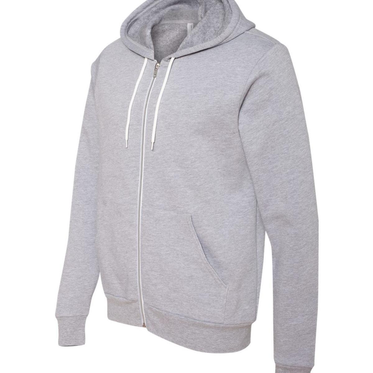 Unisex Sponge Fleece Full-Zip Hoodie Sweatshirt - 3739