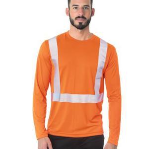 Unisex USA-Made Hi-Visibility Long Sleeve Performance T-Shirt - Segmented Tape - 3740