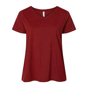 Women's Curvy Collection Fine Jersey V-Neck Tee - 3817