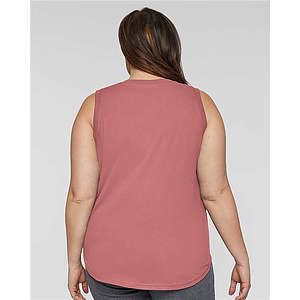 Women's Curvy Relaxed Fine Jersey Tank - 3892