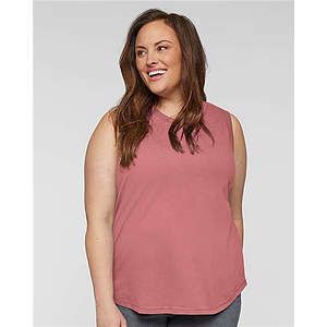 Women's Curvy Relaxed Fine Jersey Tank - 3892