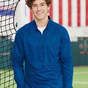 Men's Tonal Blend Quarter-Zip Pullover - 4172