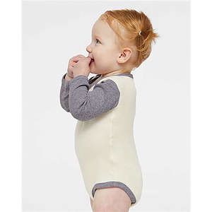 Infant Long Sleeve Baby Rib Bodysuit - 4411