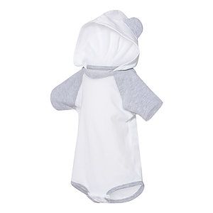 Infant Fine Jersey Raglan Bodysuit with Hood & Ears - 4417