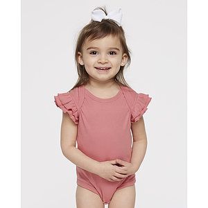 Infant Flutter Sleeve Baby Rib Bodysuit - 4439