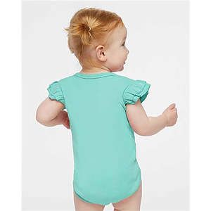 Infant Flutter Sleeve Baby Rib Bodysuit - 4439