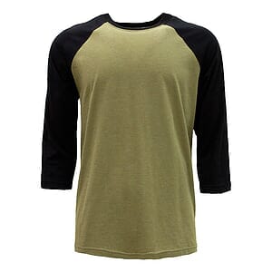 Unisex CVC Three-Quarter Sleeve Raglan T-Shirt - 6251