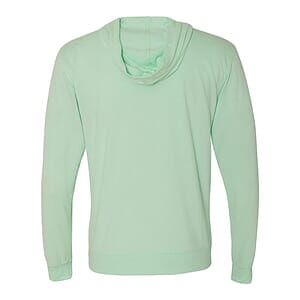 Unisex Sueded Long Sleeve Hooded Full Zip T-Shirt - 6491