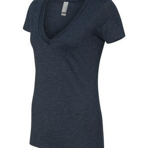 Women’s CVC Deep V-Neck T-Shirt - 6640