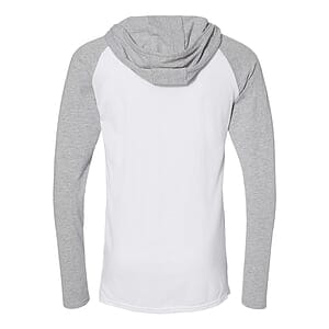 Men's Fine Jersey Hooded Long Sleeve Raglan T-Shirt - 6917