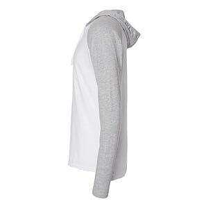 Men's Fine Jersey Hooded Long Sleeve Raglan T-Shirt - 6917