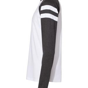 Unisex Fine Jersey Mash Up Long Sleeve Tee - 6934