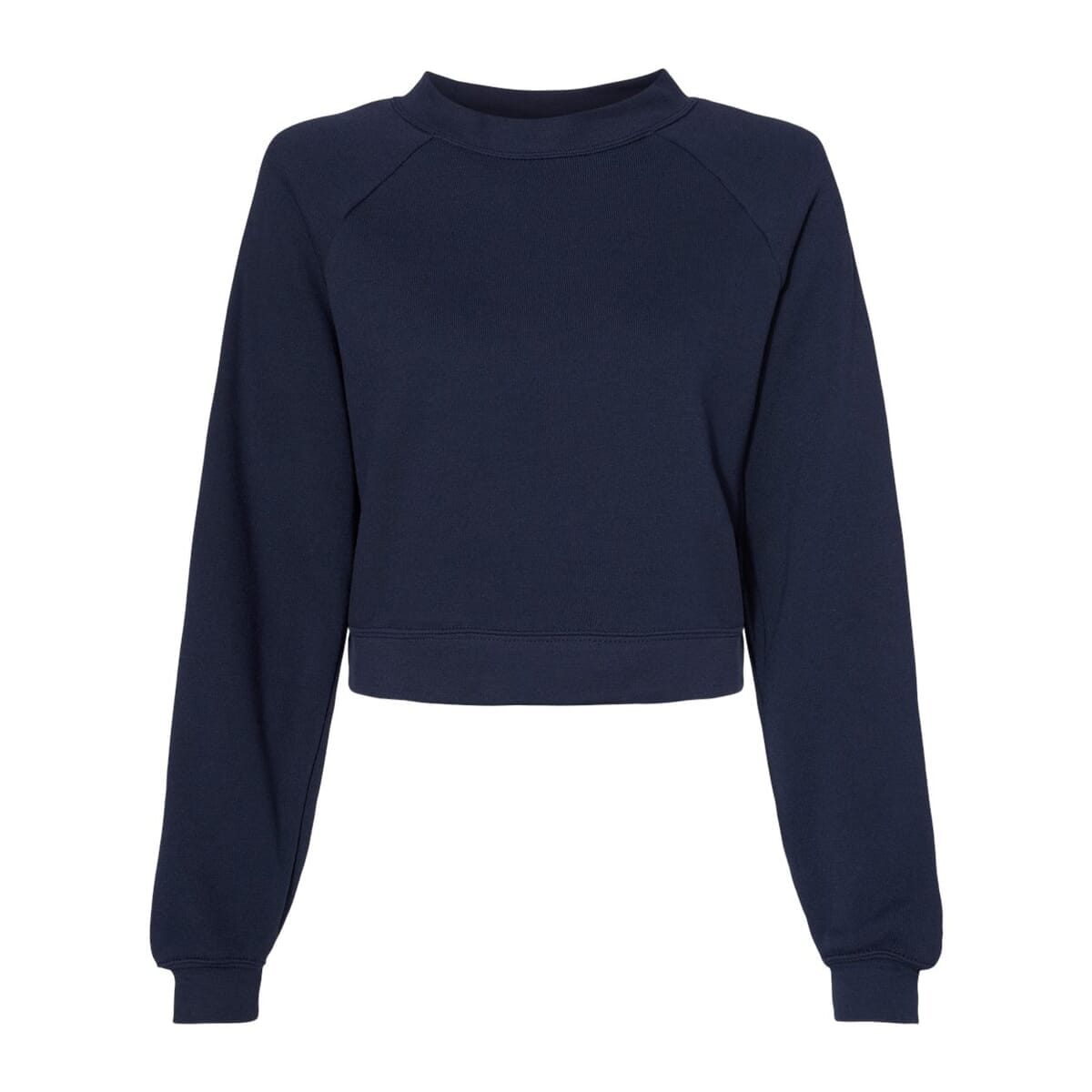 Women's Crop Raglan Fleece Crewneck Sweatshirt - 7505
