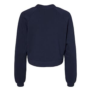 Women's Crop Raglan Fleece Crewneck Sweatshirt - 7505