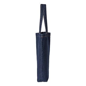 Cotton Denim Gusseted Tote Bag - 7761A