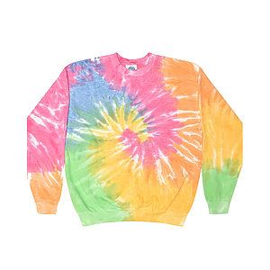 Unisex Tie-Dyed Fleece Crewneck Sweatshirt - 8100