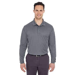Men's Cool & Dry Long Sleeve Mesh Piqué Polo - 8210LS