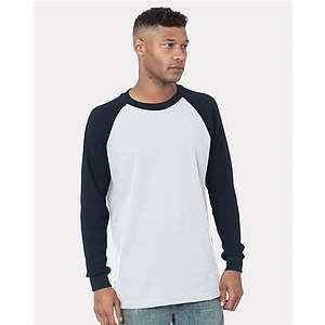 Men's USA-Made Heavyweight Waffle Knit Thermal Raglan T-Shirt - 8211