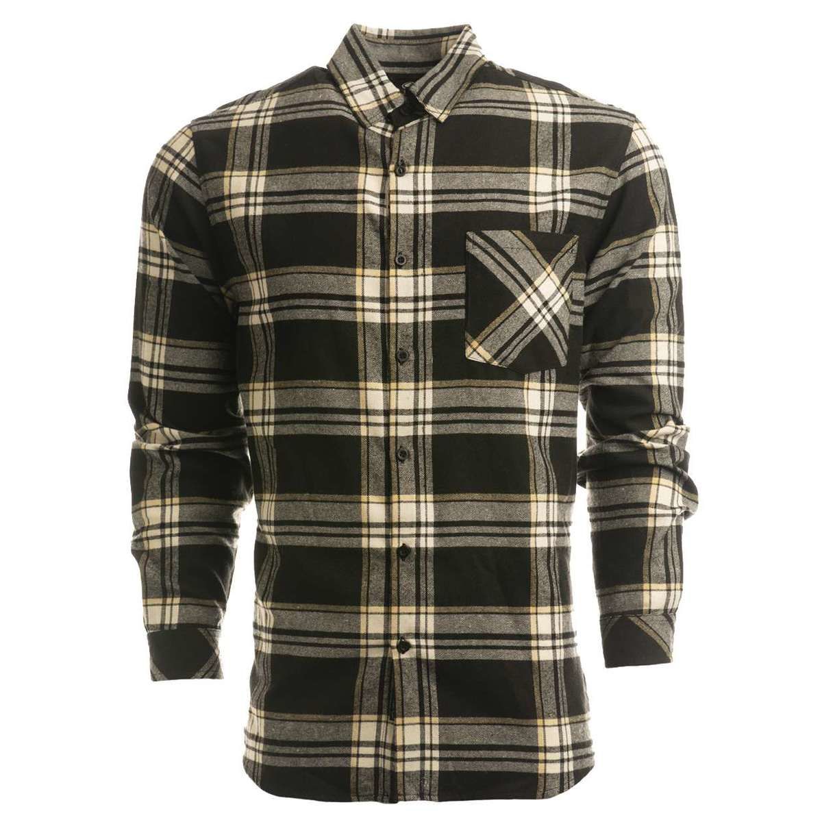 Men's Open Pocket Flannel Shirt - 8212