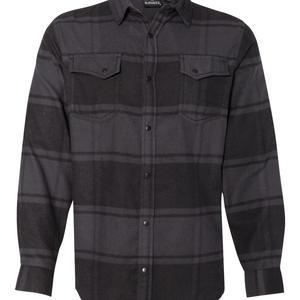 Men's Snap Front Plaid Flannel Shirt - 8219