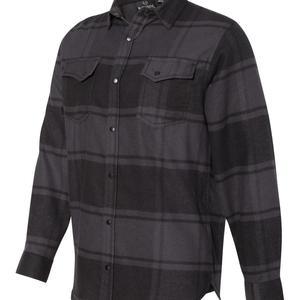 Men's Snap Front Plaid Flannel Shirt - 8219