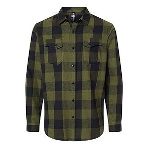 Men's Snap Front Plaid Flannel Shirt - 8219