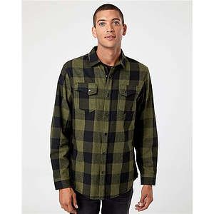 Men's Snap Front Plaid Flannel Shirt - 8219
